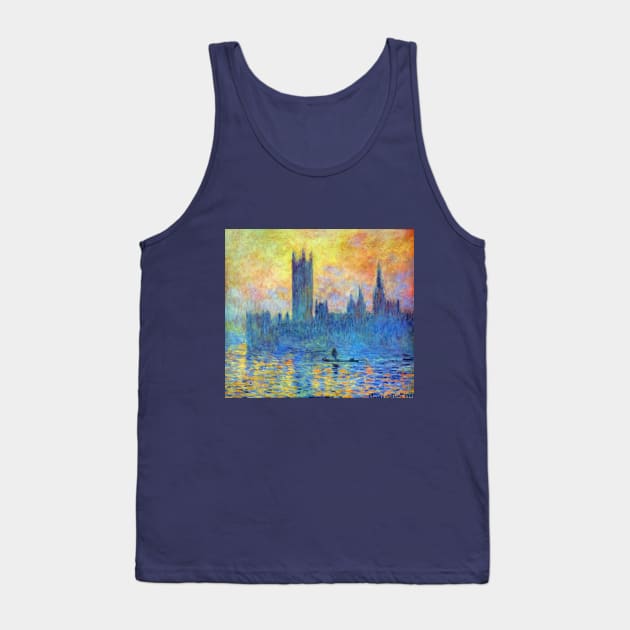 Houses of Parliament by Claude Monet Tank Top by MasterpieceCafe